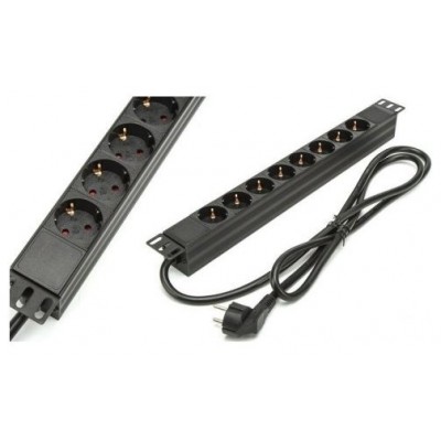 PHASAK Regleta 19" sin interruptor (1.8M)  8 tomas - Schuko